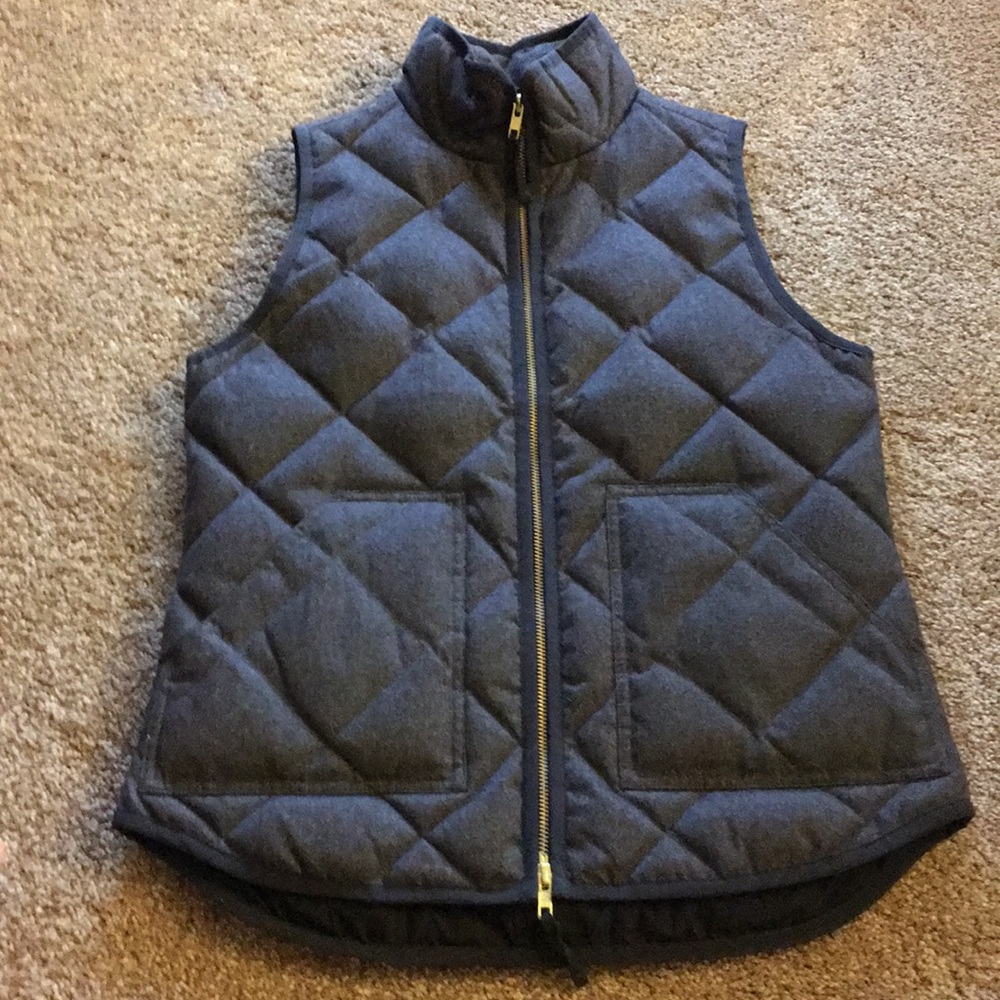 J Crew gray down vest